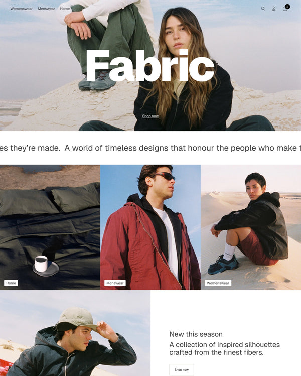 Fabric theme desktop preview