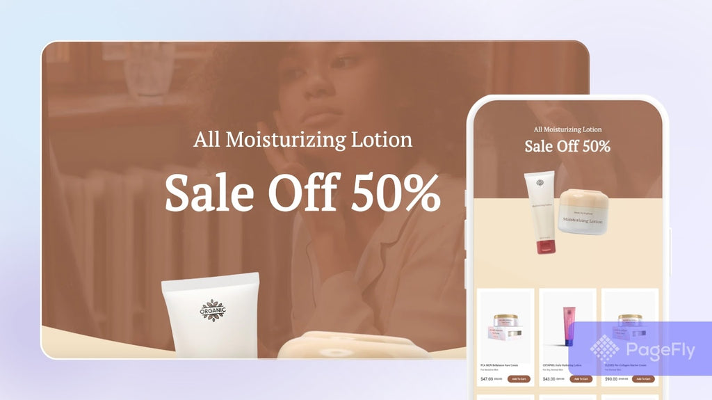 collection beauty landing page
