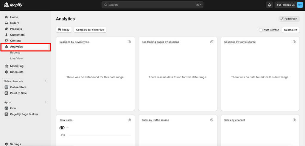 Shopify analytics