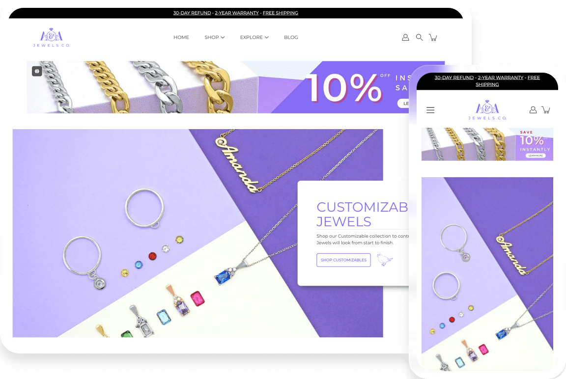 pagefly case study A&A jewels