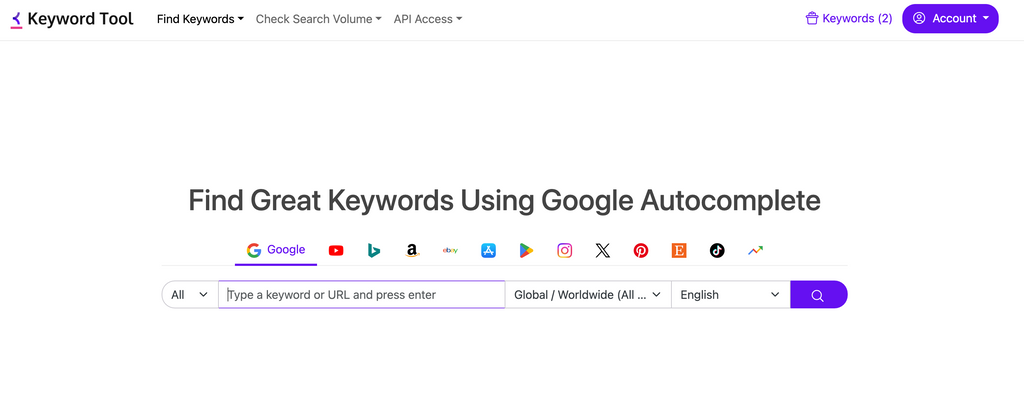 Keyword research tool for Shopify product page SEO