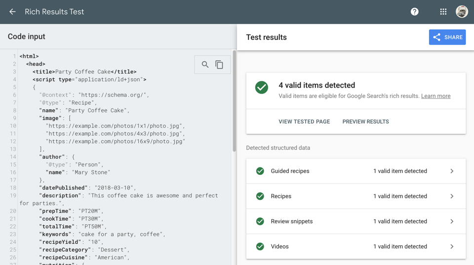 squema markup example